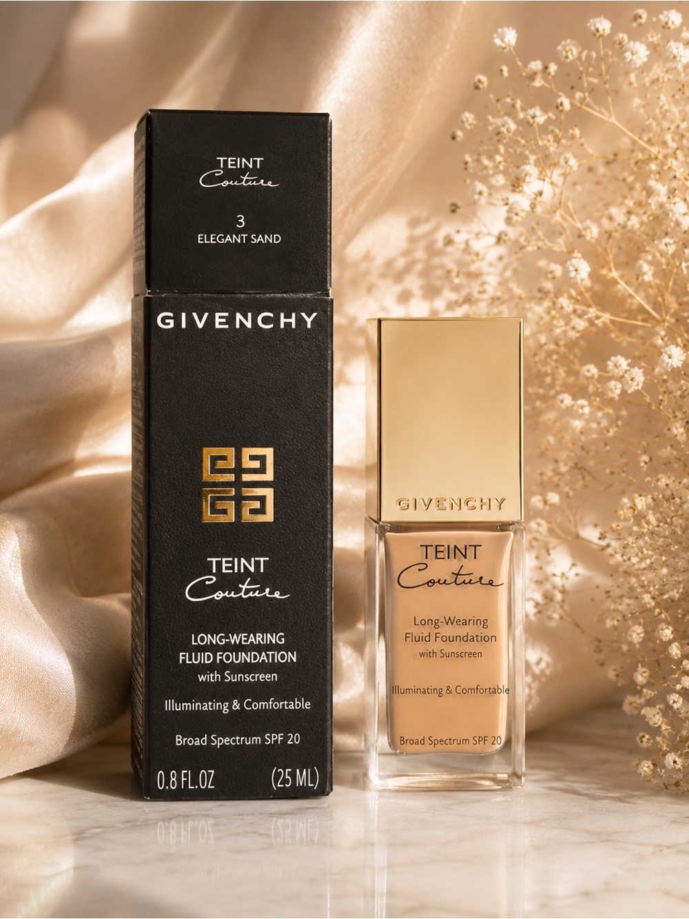 Givenchy 3 Elegant Sand Teint Couture Long-Wearing Fluid Foundation SPF 20 –